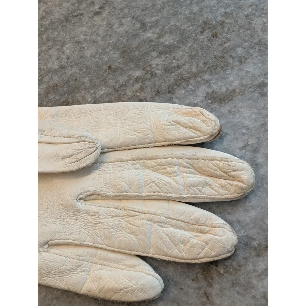 Vintage‎ Womens Gloves, Size 7, White